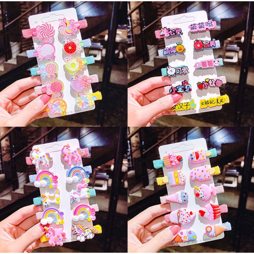 Set 10 kẹp tóc hình hoa cúc thời trang Hàn Quốc