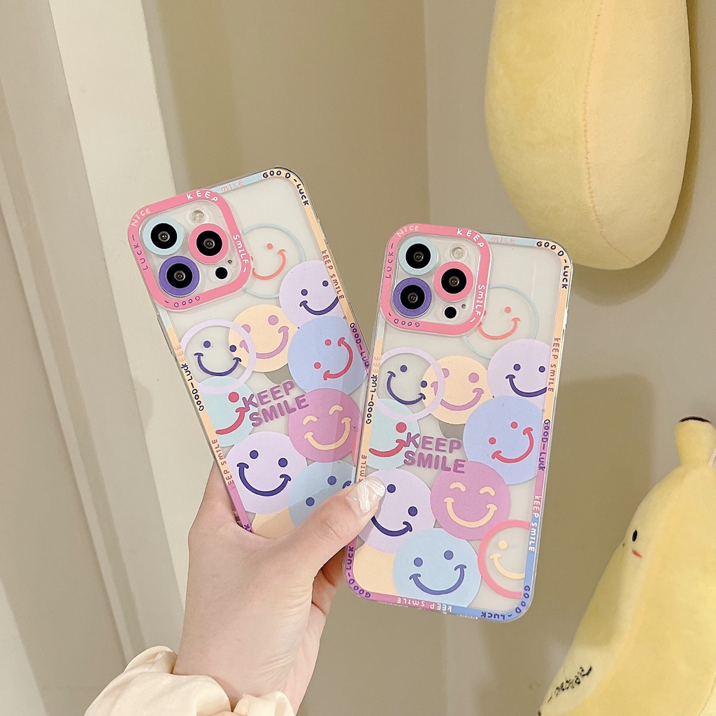 Ốp Điện Thoại Dẻo Hình Mặt Cười Dễ Thương Cho Samsung Galaxy S22 S21 S20Ultra Plus FE Note 20 Ultra A21S A20S A10 M10 A20 A30 A50 A50S A30S A10S J2 Grand Prime