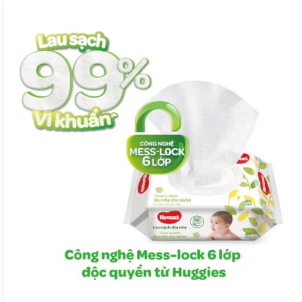 Khăn ướt Huggies gói 64 miếng