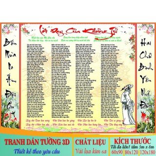 FreeShip DECAL DÁN TƯỜNG - Lời dạy của khổng tử