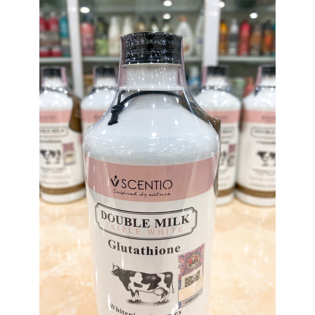 Sữa Tắm Trắng Da Scentio Double Milk Triple White Bath Cream Thái Lan 350ml