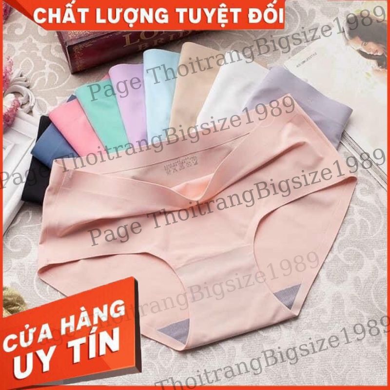 [Ảnh thật] Quần lót nữ đúc su thun lạnh cao cấp Bigsize 65-90kg không đường may mềm mại kháng khuẩn được chọn màu