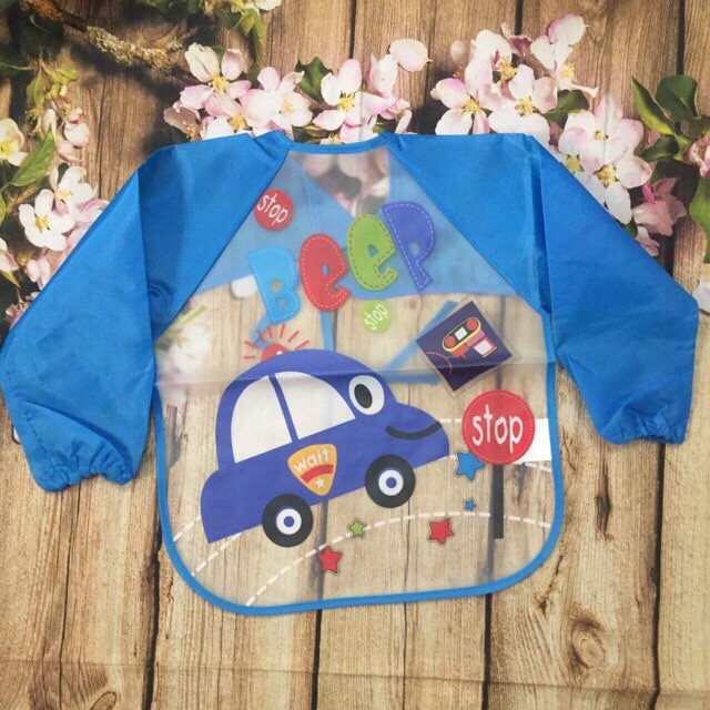 Áo yếm ăn dặm chống thấm dài tay cho bé BQSHOP