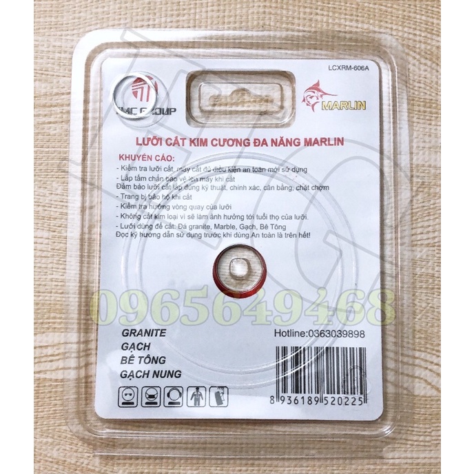 Lưỡi Cắt Gạch, Đá Granite, Bê Tông MARLIN 114mm dùng cho máy cầm tay