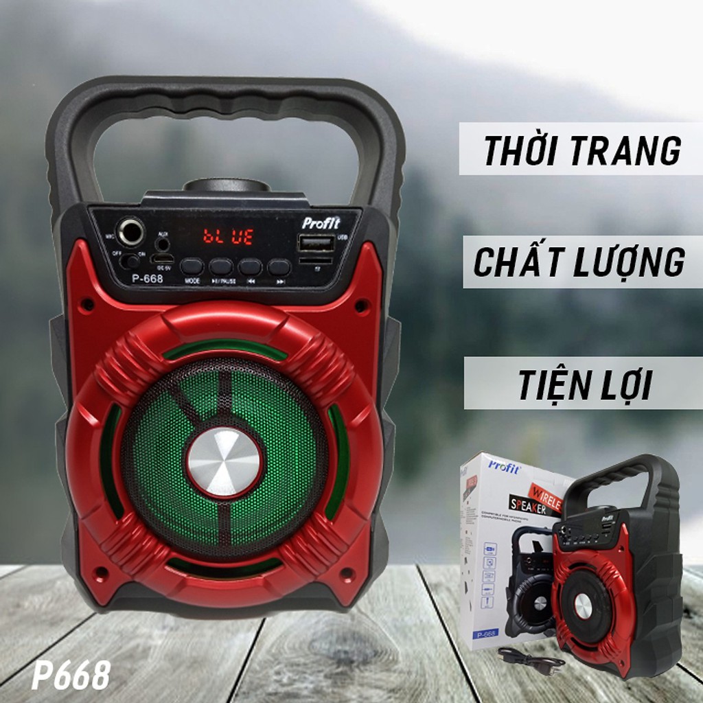 LOA BLUETOOTH P669 + MIC ÂM THANH CỰC HAY