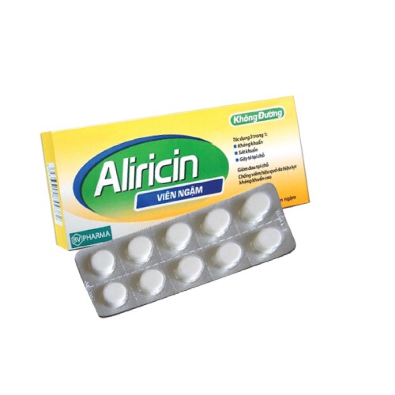 ALIRICIN- VIÊN NGẬM GIẢM HO HIỆU QUẢ HỘP 20 VIÊN