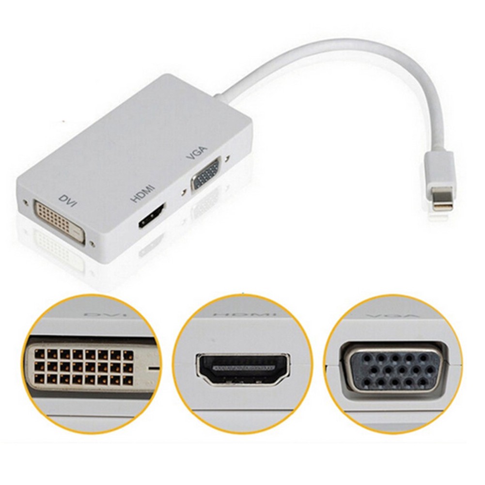 Hub kết nối hình ảnh V13 3 trong 1 mini HDMI VGA DVI