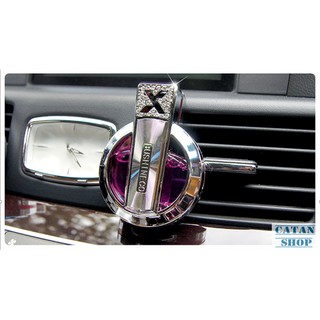 Nước hoa thơm mát cao cấp gắn cài lỗ thông gió khử mùi xe hơi, ôtô chống say xe hình tròn sang trọng_ XTTR