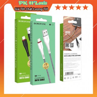 [ Chính Hãng ] Dây cáp sạc iphone BX25 dây dù 1m- Borofone Bảo hành 90 ngày