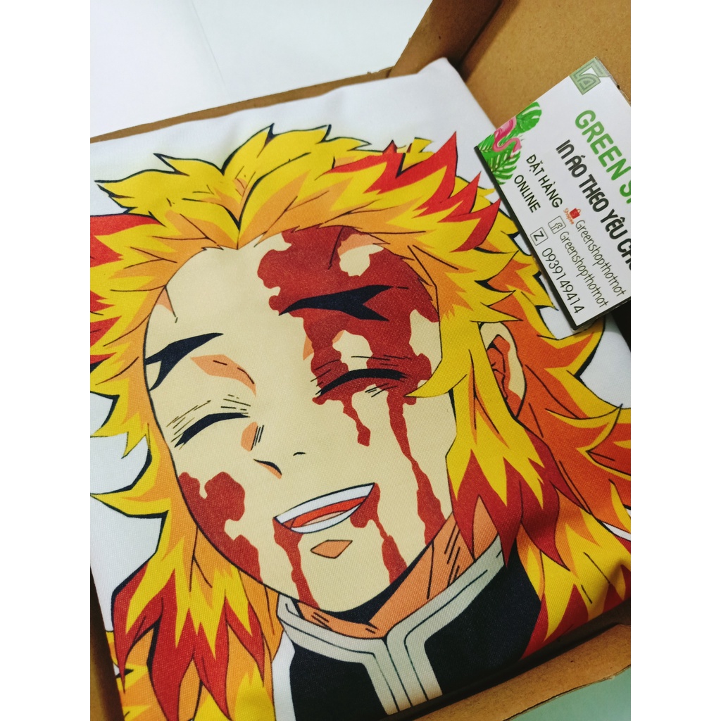 Áo thun Anime Rengoku Kyoujurou Viêm đế - Kimetsu no Yaiba Vải Tốt Thái S342