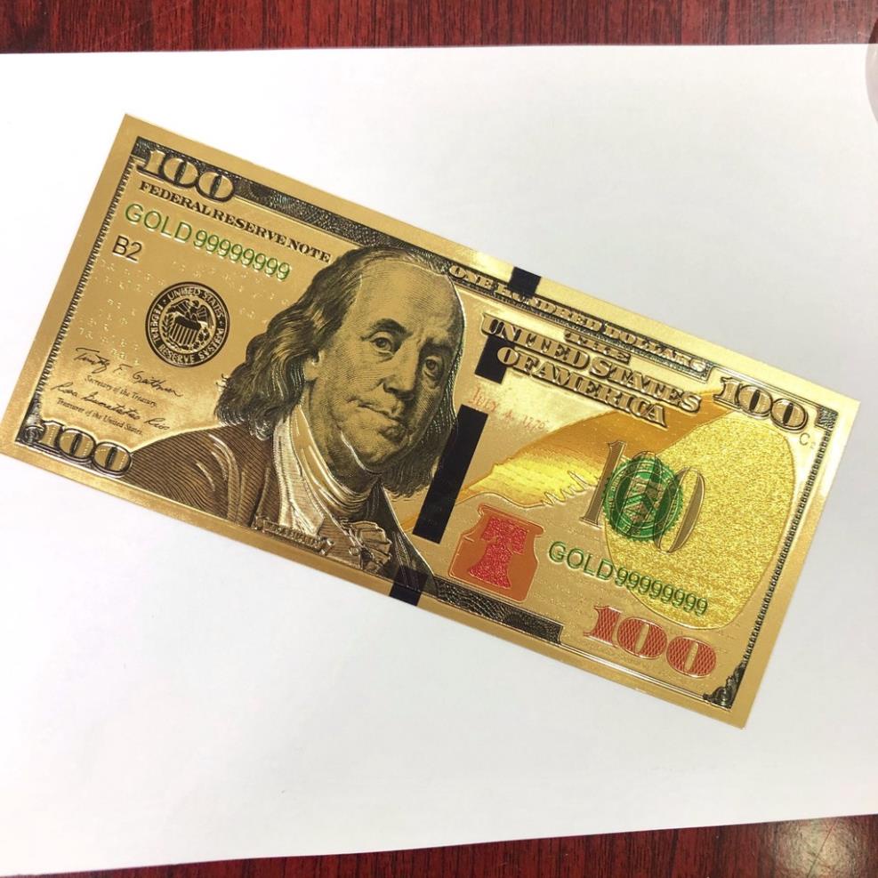 [GIÁ CỰC TỐT] Combo 10 Lá Vàng 100 USD Mẫu Mới Lì Xì Tết Cực Ý Nghĩa