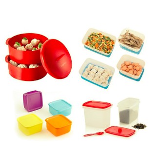 Bộ 10 hộp bảo quản thực phẩm và xửng hấp tupperware
