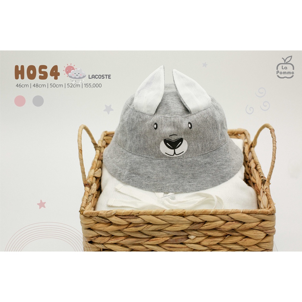 Mũ nón vành La Pomme Cotton thoáng mát thấm hút mồ hôi tốt mềm mịn bền giữ from đẹp chuẩn cho bé trai bé gái H055-T