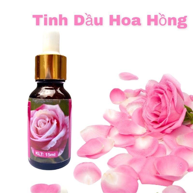 Tinh Dầu Hoa Hồng Nguyên Chất Thiên Nhiên 100% Lọ 10ml Tinh Dầu Hoa Hồng Thơm Phòng Nguyên Chất Giúp Đuổi Muỗi Khử Mùi