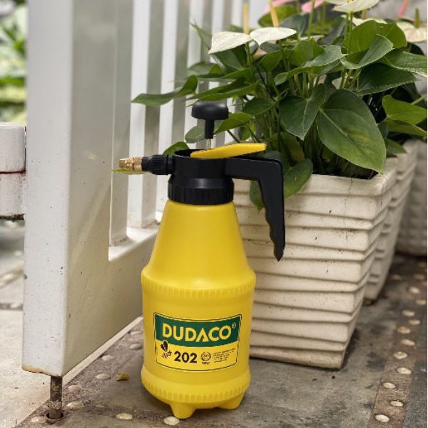 Bình Tưới Cây, Phun Thuố-c Bơm Tay DUDACO 2L Màu Vàng- bấm tưới tự động