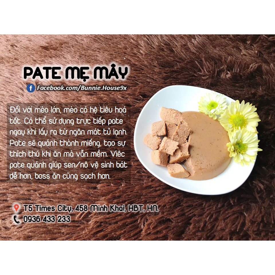 PATE TƯƠI CHO CHÓ MÈO TÚI 800G - PATE MẸ MÂY