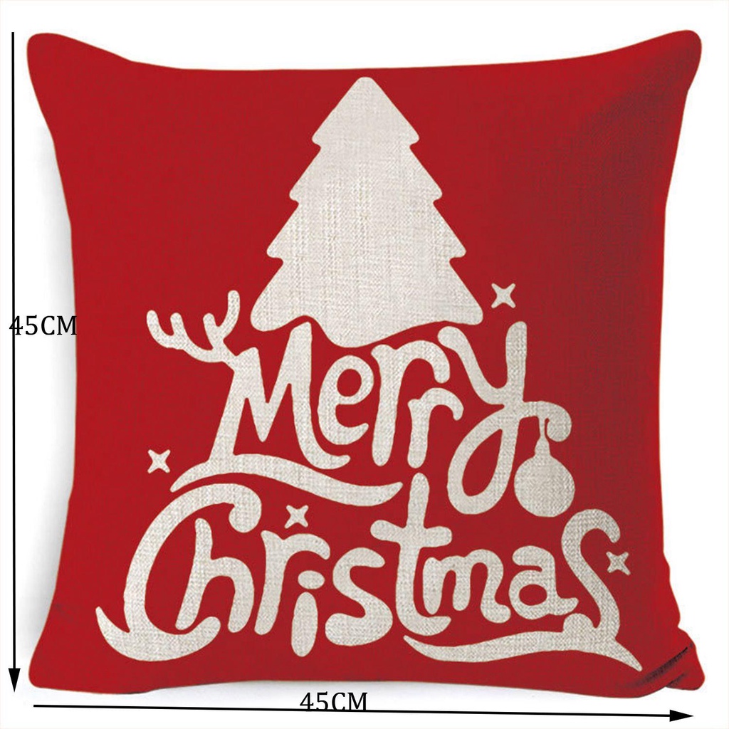Vỏ Gối Cotton Lanh Chủ Đề Giáng Sinh