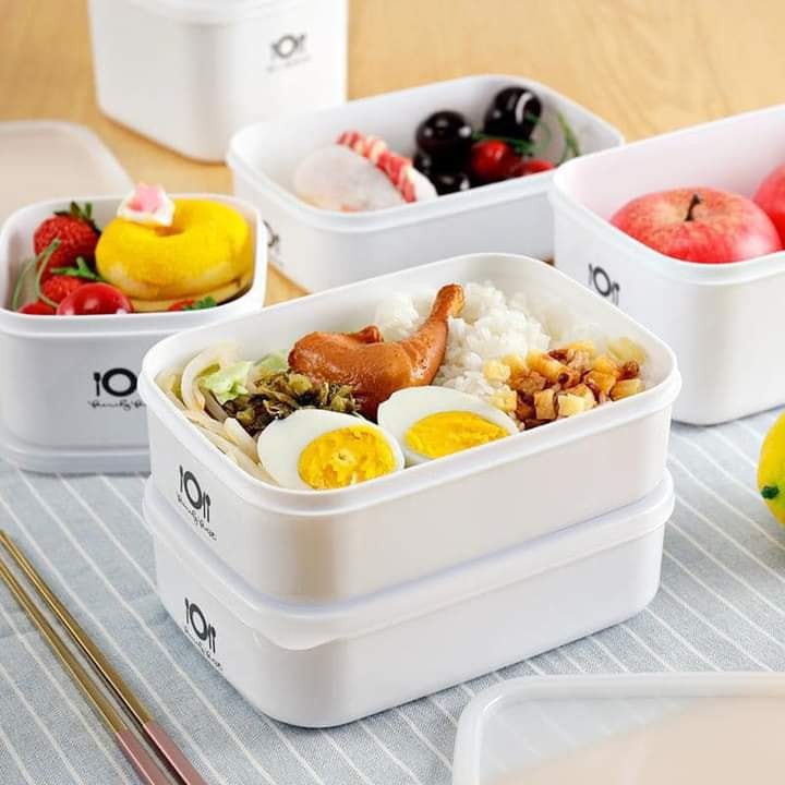 Combo 4 hộp trữ đông tủ lạnh nhiều size Hộp đựng thực phẩm nhựa an toàn có nắp đậy