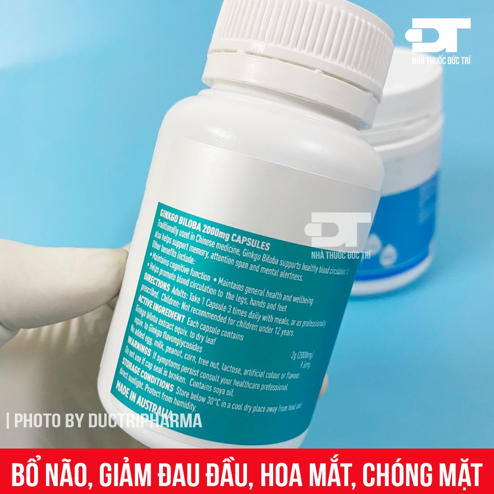 Bổ não [Úc] Healthy Care Ginkgo Biloba 2000mg - 100 viên - [ Quầy Thuốc Bảo Lâm ] -[Chính Hãng]