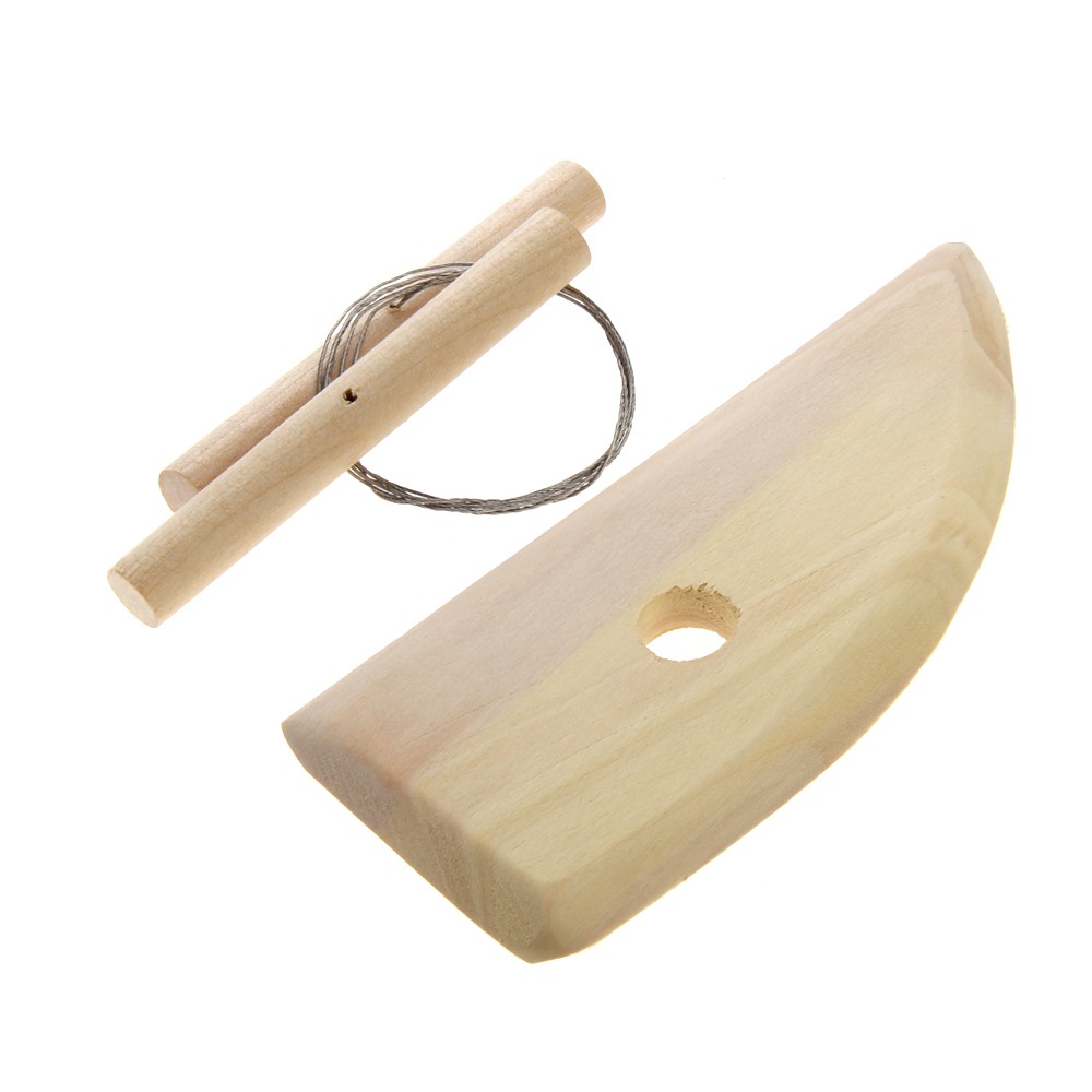 Bộ 8 phụ kiện dao bằng thép không gỉ có tay cầm bằng gỗ để nặn đất sét tiện dụng