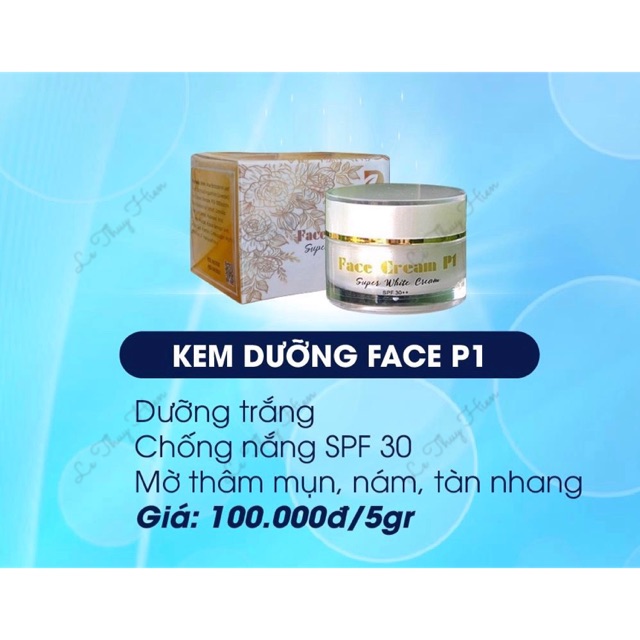 Kem Face P1 (Của Ponry - Kèm quà tẩy tế bào chết - Son Kem - gương mini)