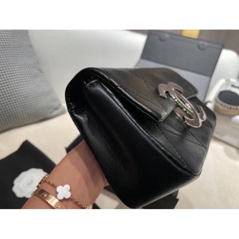 Túi Xách Cao Cấp Ô Trám Khoá Bạc Sz20cm
