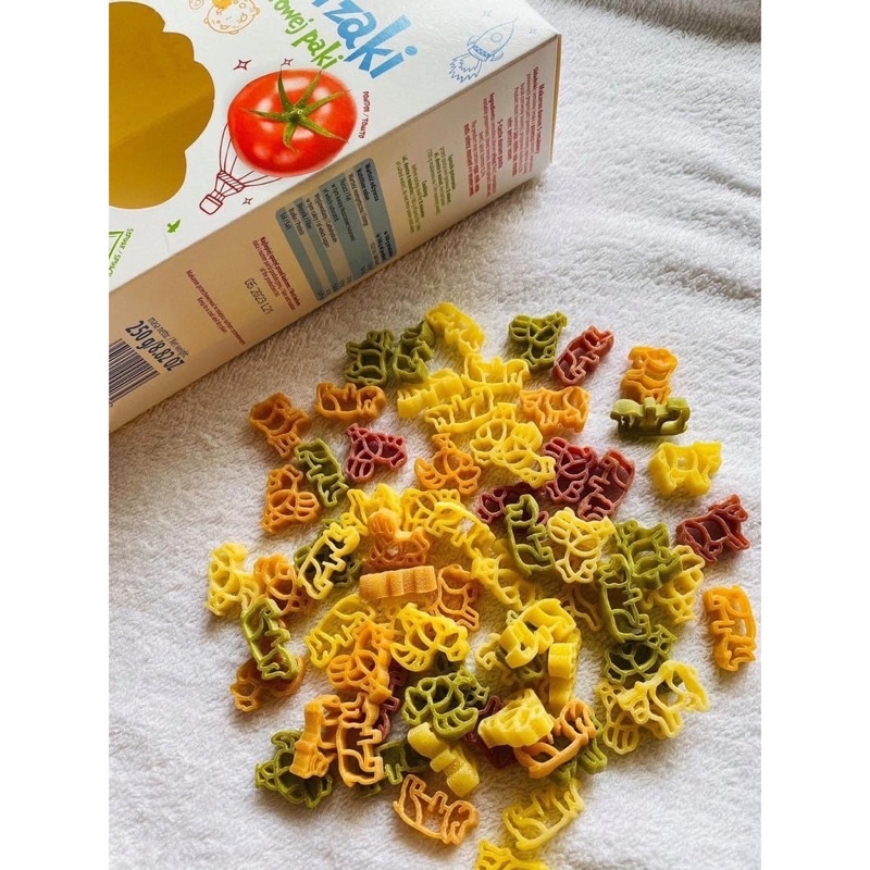 Mỳ nui rau củ hữu cơ hình động vật Bảtonlini 250g