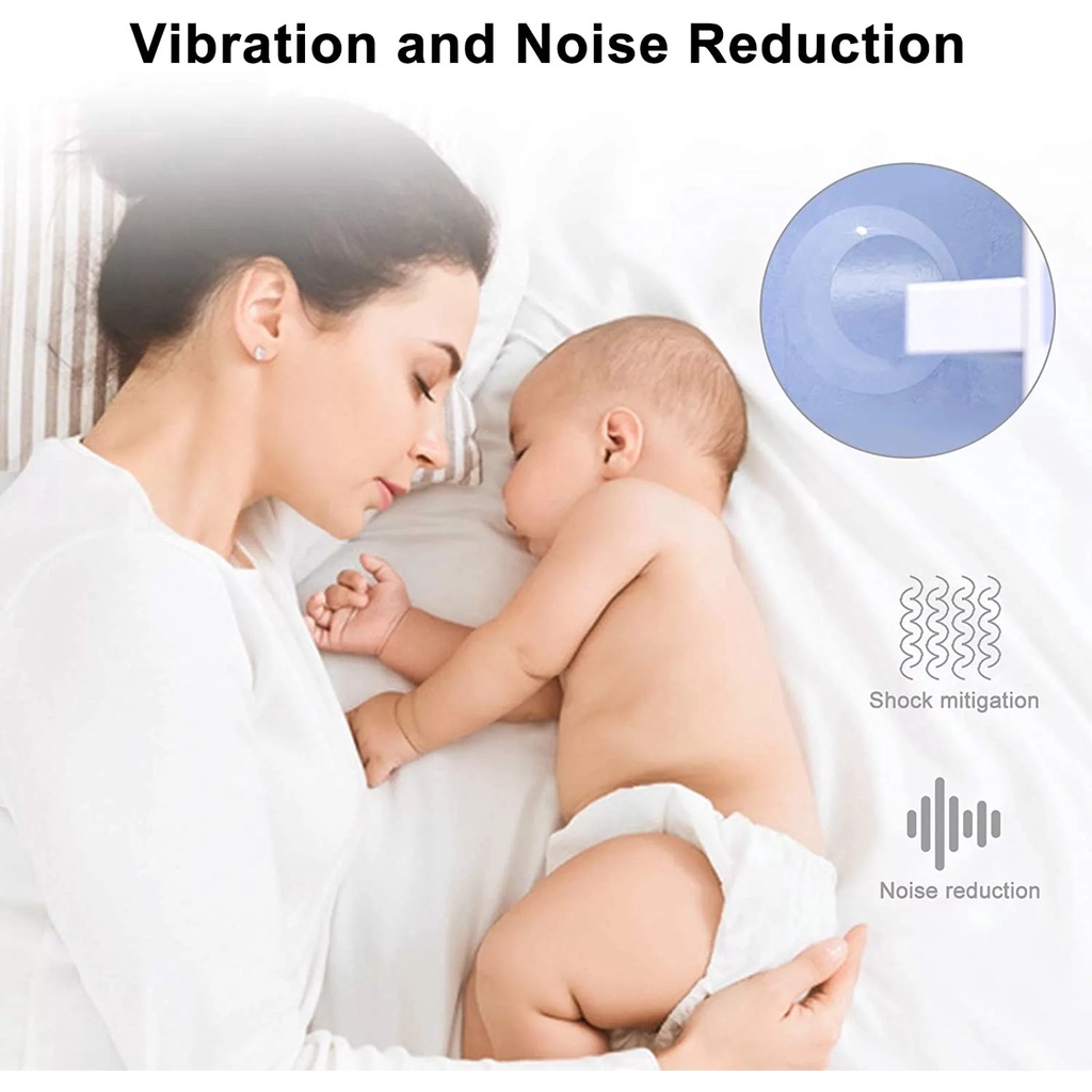 Bộ 6 Miếng Chặn Cửa Bằng Silicon Cao Su Mềm Trong Suốt Tái Sử Dụng Linh Hoạt - HSU