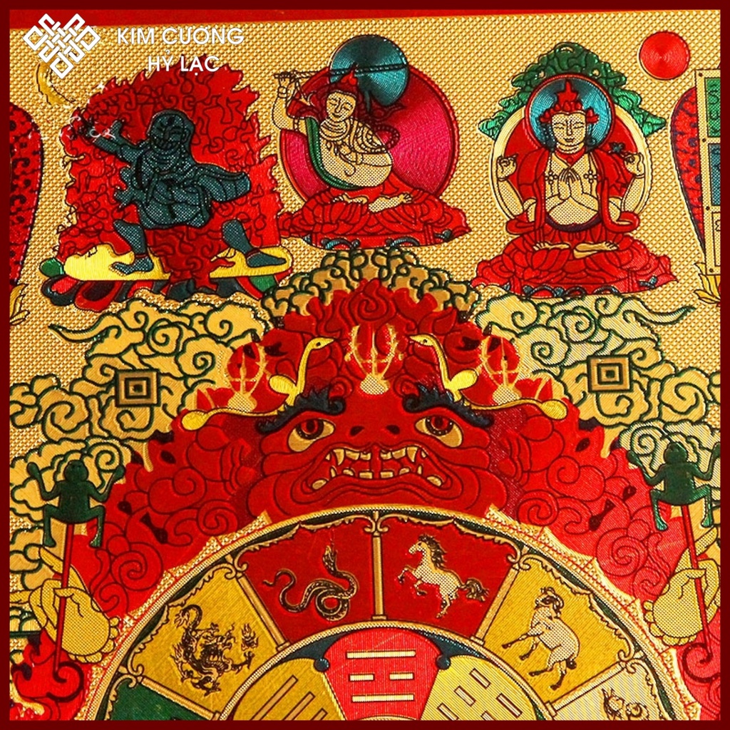 Decal Dán Văn Thù Cửu Cung Mật Tông [Kim Cương Hỷ Lạc] 12 Cm