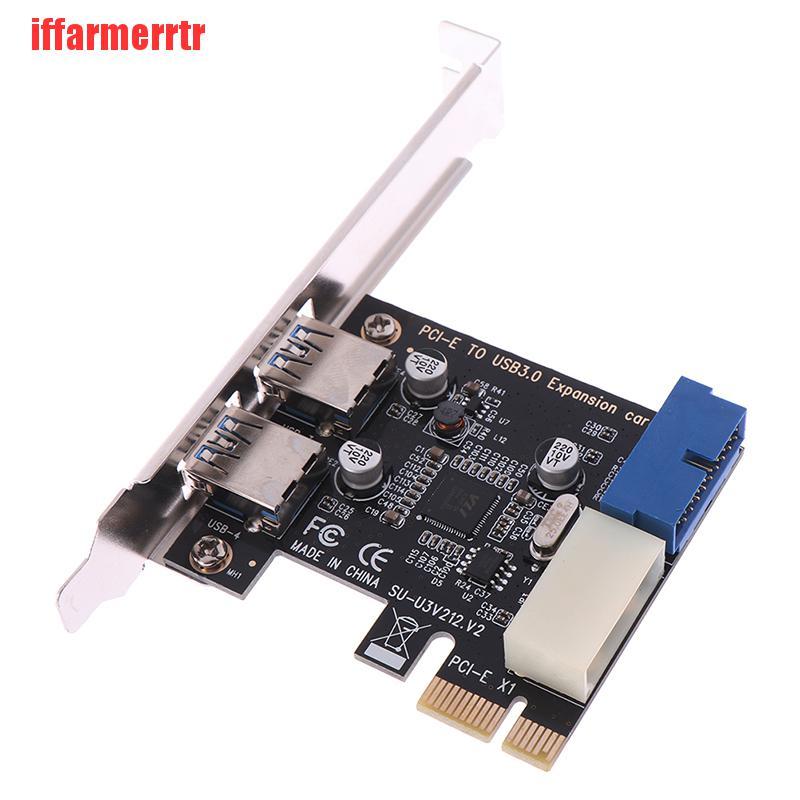 {iffarmerrtr}PCI express USB 3.0 2 ports front panel with control card adapter 4 Pin & 20 pin LKZ