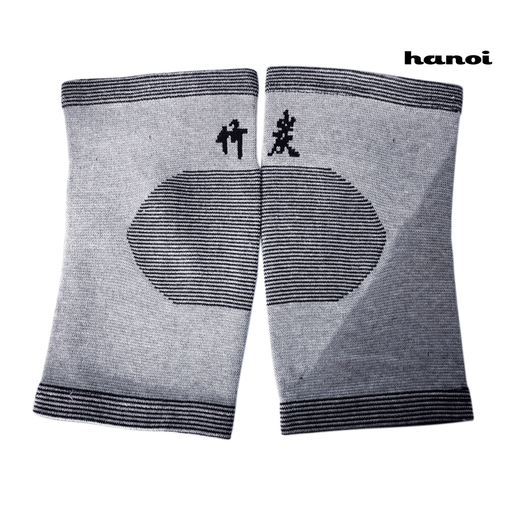 1 cặp đệm bảo vệ đầu gối bằng cotton polyester co giãn cho hoạt động thể thao ngoài trời