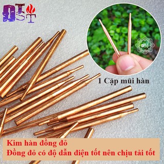 Kim hàn cell pin, đồng đỏ nguyên chất - 1 cặp