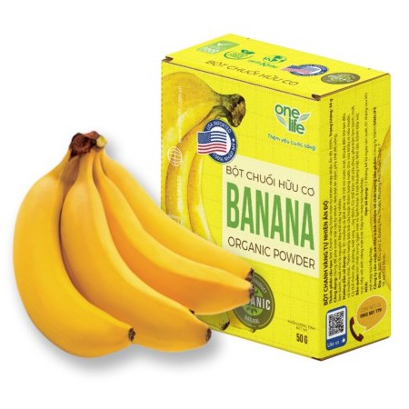 Hộp 50gr Bột Chuối Hữu Cơ  ONELIFE - Nhập Khẩu Mỹ hòa tan nguyên chất, giảm cân, không đườ