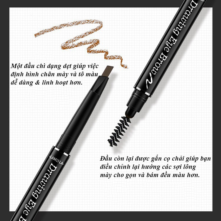 Bộ trang điểm Lameila 8 món set trang điểm Phấn phủ Kem BB Phấn mắt Phấn má Mascara Bút dạ kẻ mắt Chì kẻ mày Son kem