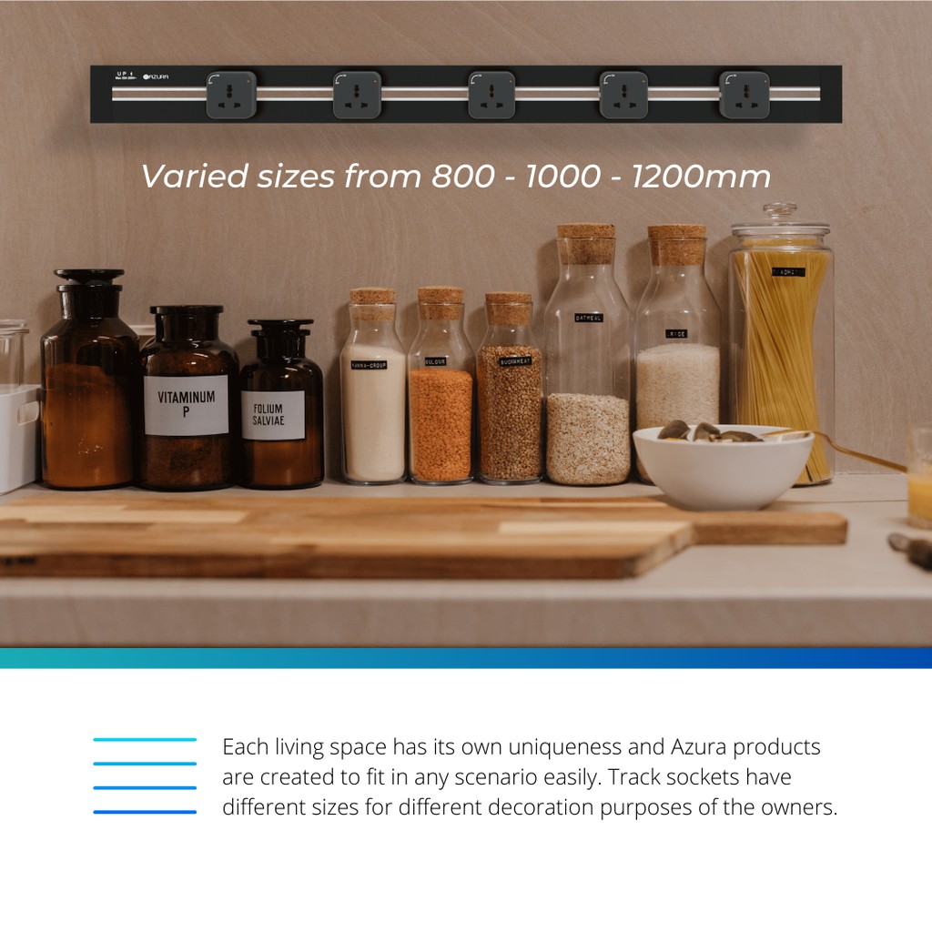 Ổ cắm thanh ray AZURA AUS-TRK0800 - Hàng Chính Hãng