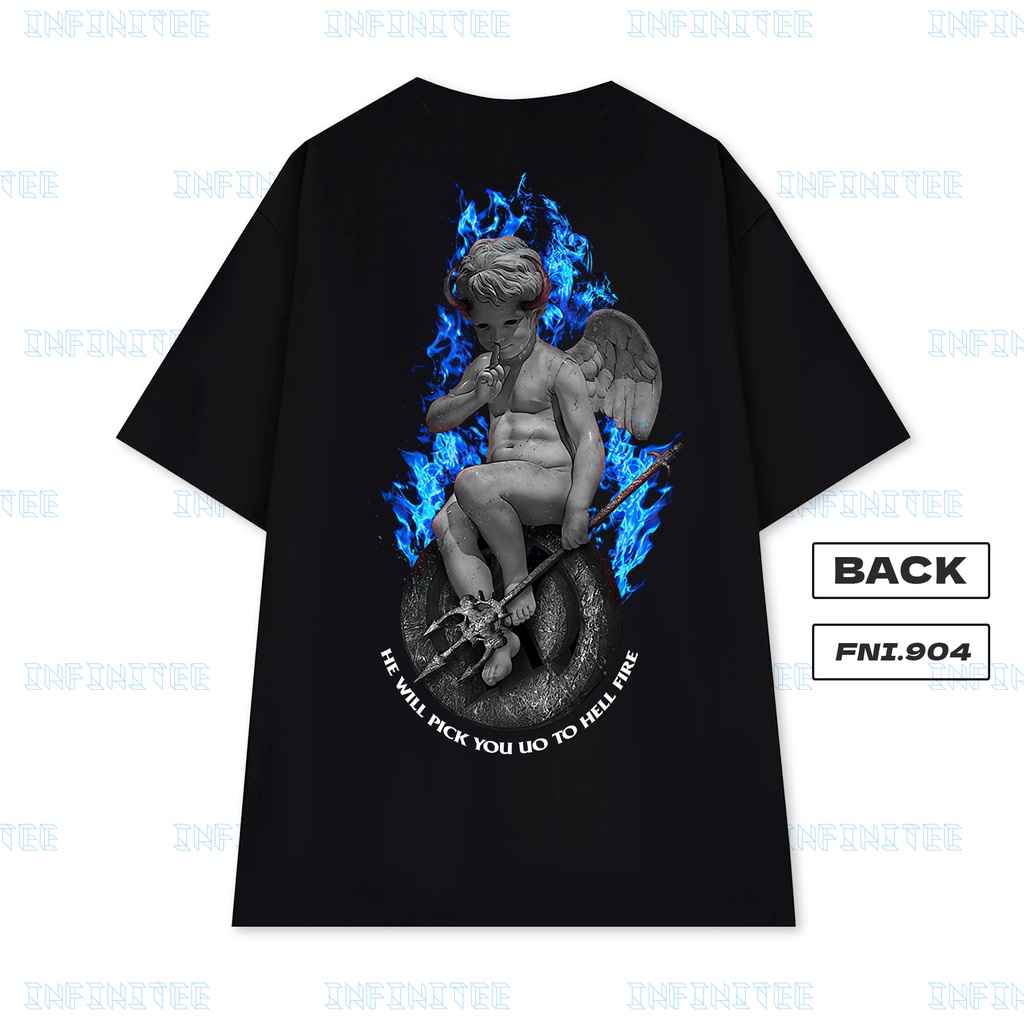 Áo thun INFINITEE Fni0904, Thun 100% Cotton - form rộng Unisex.