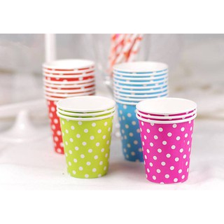 Set 10 cốc giấy chấm bi