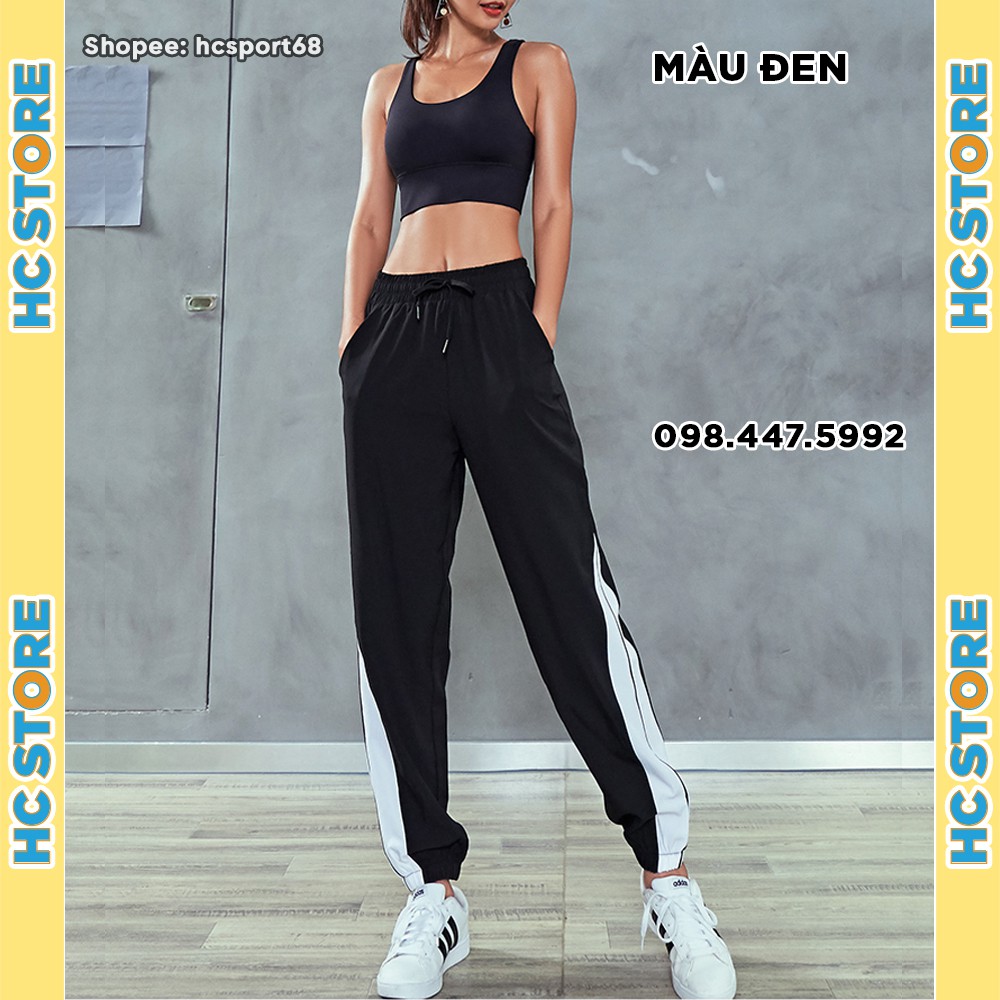 Quần Jogger Tập Gym Yoga Rumba Nữ QJ02 Chất Gió Giấy Thoáng Mát, Dáng Rộng- HcSport68