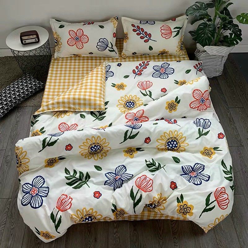 Bộ chăn ga gối poly cottong 4 món nhập