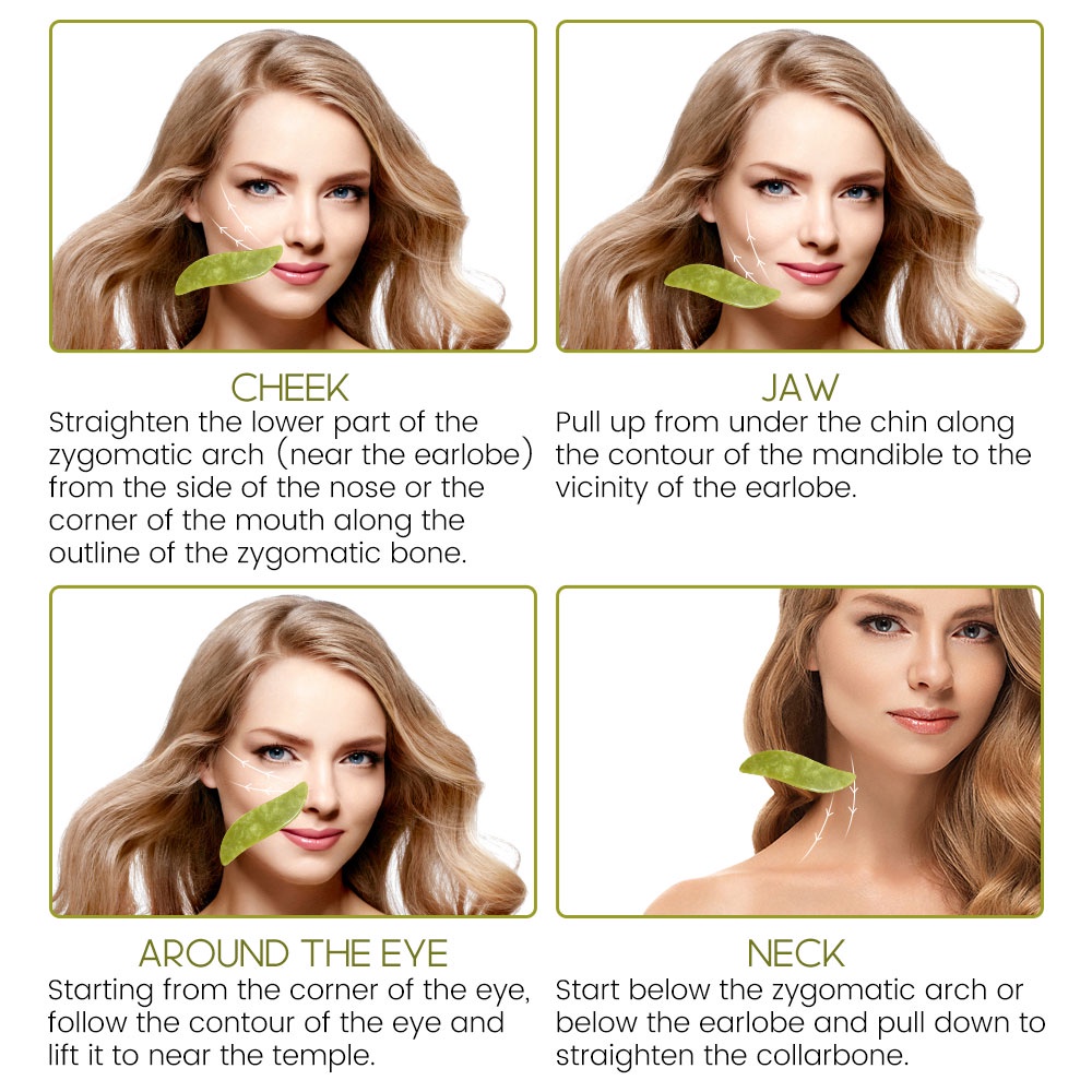 Bảng Gua Sha Tự Nhiên Hình Chữ S Chăm Sóc Da Mặt Và Cơ Thể P00403