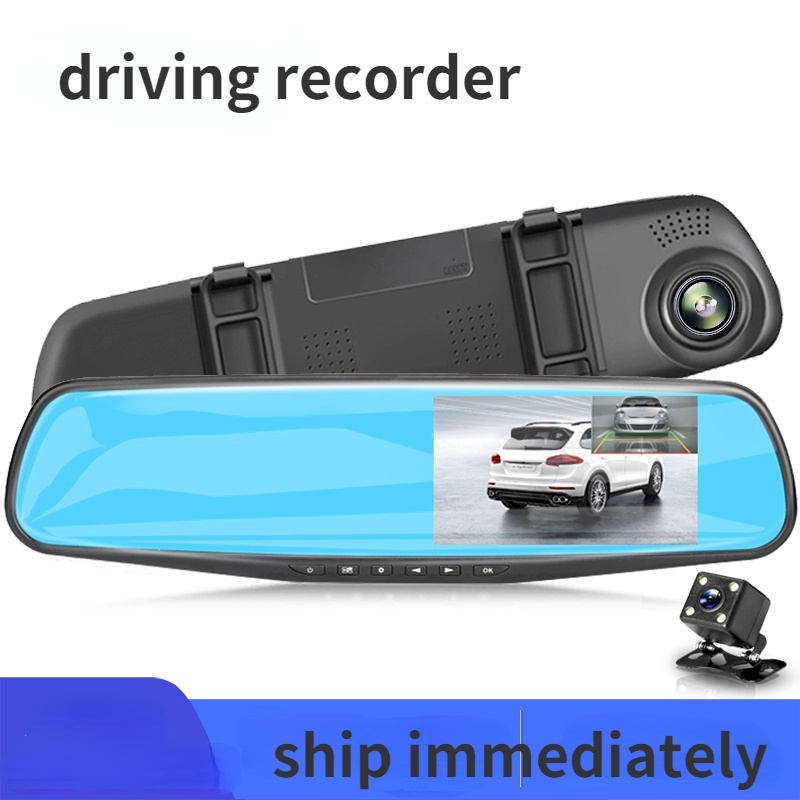 Gương Chiếu Hậu Tích Hợp Camera HD 1080P 4.3 Inch Cho Xe Hơi Camera hành trình ô tô X10 full HD 1080p có kết nối điện thoại, gương chiếu hậu trước và sau, quay đêm sắc nét