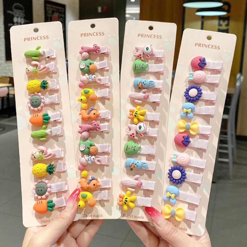 Bộ Kẹp Tóc Nơ Phong Cách Hàn Quốc Dễ Thương Dành Cho Bé Gái