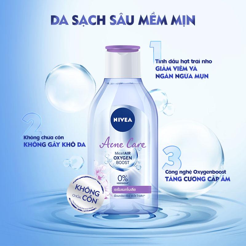 Nước Tẩy Trang NIVEA Ngừa Mụn Acne Care MicellAir Water - 400ml - 80116