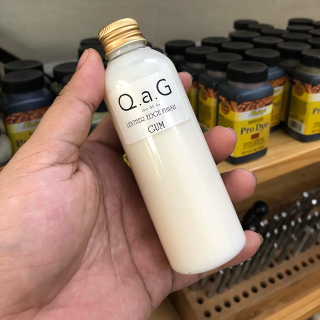 Q.a.G GUM Ý dung dịch đánh cạnh da VEG và xử lý làm mịn mặt sau da bò size 1KG