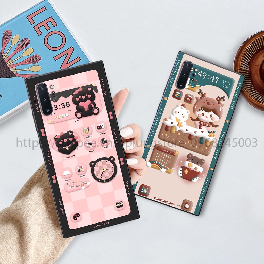 Ốp lưng Samsung Note 10/ Note 10 Plus/ Note 10 Lite/ M60s/ A81 in hình 3D gấu,thỏ cute dễ thương