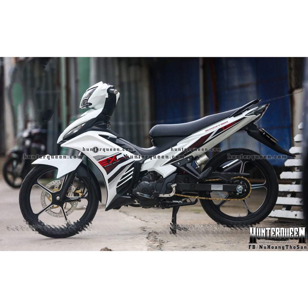 Tem rời dán xe Exciter 135 đời 2011-2014. Y15 ZR mẫu 2021 trắng đen đỏ