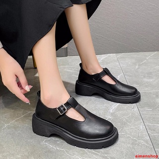 💕 Giày Da Phong Cách Anh Quốc Cổ Điển Thời Trang Mùa Thu 2021 Dành Cho Nữ