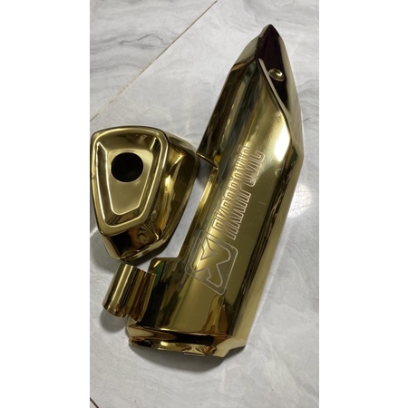 Bộ che pô và chụp pô cho xe winnerX inox vàng