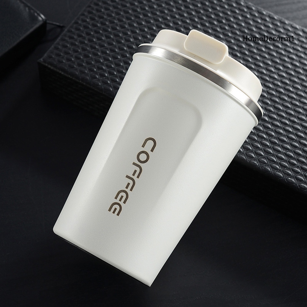 TDU-Travel Office Car Stainless Steel Thermal Vacuum Coffee Mug Milk Cup with Lid