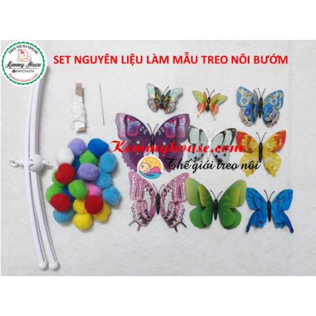 Set nguyên liệu làm mẫu treo nôi bướm lượn